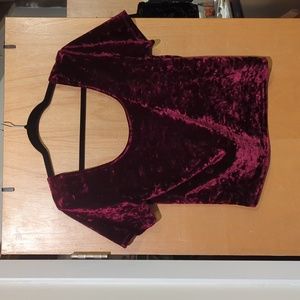 Red velvet top